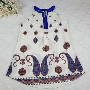 ING Paisley Print Halter Neck Tassel Dress [SIZE SMALL]‎